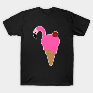 Flamingo Lover, Icecream Dripping T-Shirt